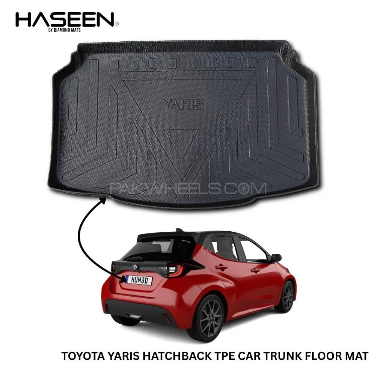 TOYOTA YARIS HATCHBACK TPE PLASTIC CAR TRUNK MAT Image-1