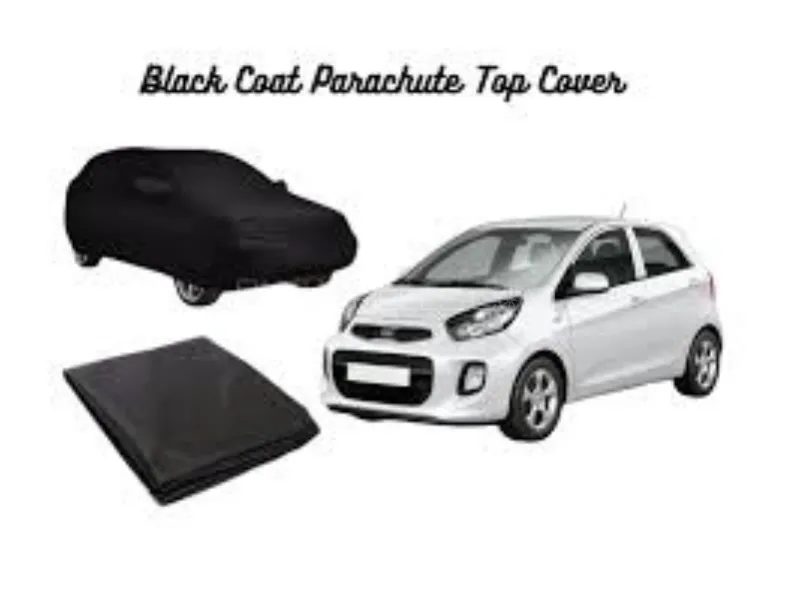 Kia Picanto 2019 2025 Car Top Cover Parachute 100% Quality Water Proof Geniune Original Size -Black Image-1