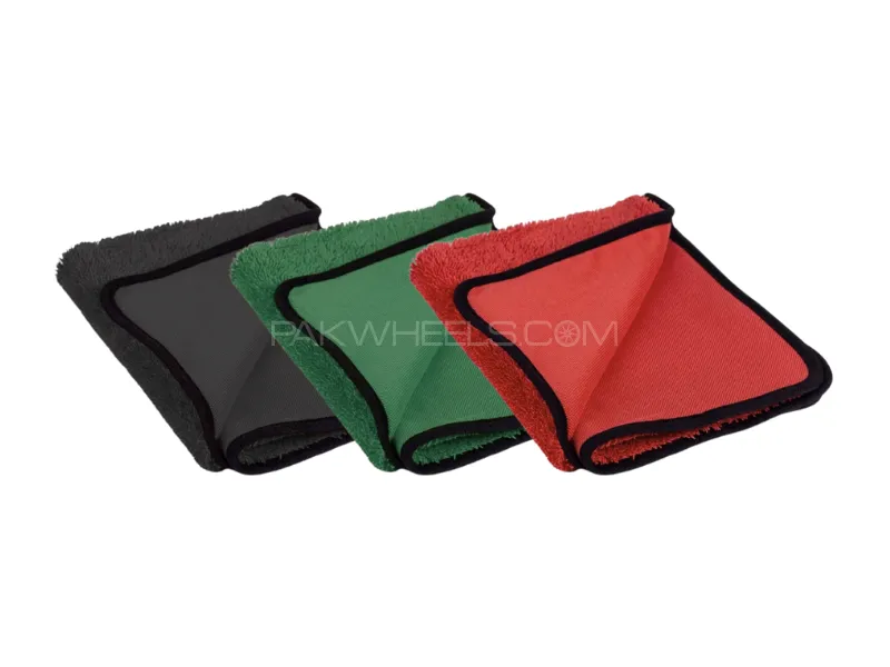 Microfiber Dry Pro Towel – 800GSM (40x40cm) Pack of 3 (Random Colors) Image-1