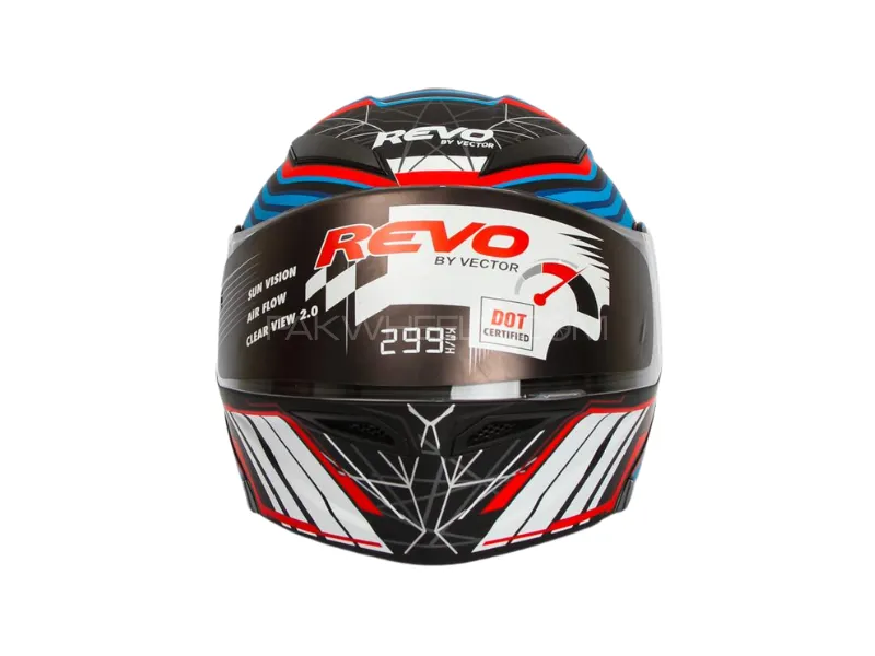 Revo Flash Full Face Motorcycle Helmet – DOT Certified Medium Size Image-1