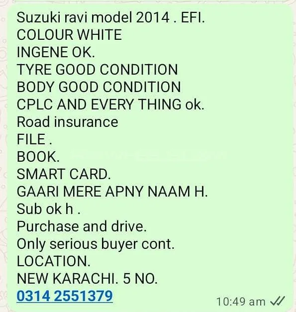 Suzuki Ravi 2014 for Sale in Karachi Image-1
