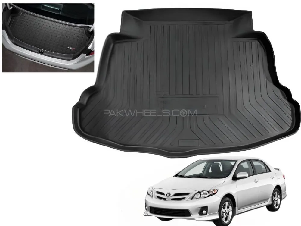 Genuine Toyota Corolla 2009 - 2013 5D Trunk Mat - Trunk Mat PVC - Cargo Mat Floor Tray For Corolla. Image-1