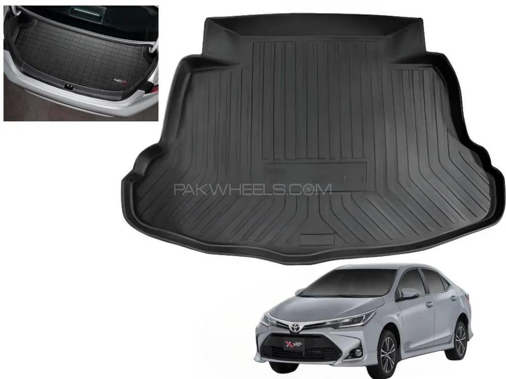 Genuine Toyota Corolla X 2021-2025 5D Trunk Mat - Trunk Mat PVC - Cargo Mat Floor Tray For Corolla. Image-1