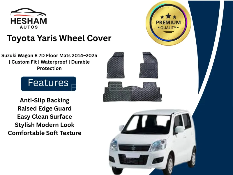 Suzuki Wagon R 7D Floor Mats 2014–2025 | Custom Fit | Waterproof | Durable Protection Image-1