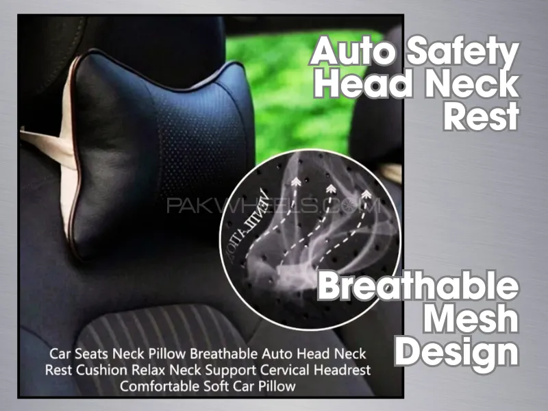 2 Pc Car Seat| Head and Neck Rest | Pillows Image-1