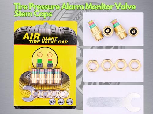 Tire Pressure | Alarm Monitor Valve Caps | 4PCS | Lot 2.4 Bar | Car Auto Gold Caps Tire Pressure | Alarm Monitor Valve Caps | 4PCS | Lot 2.4 Bar | Car Auto Gold Caps
