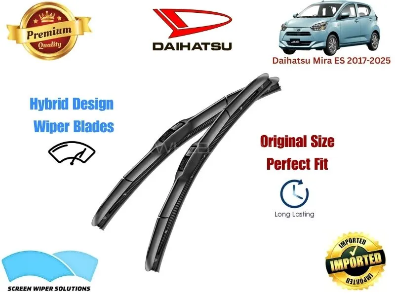 Daihatsu Mira ES 2017-2025 Aero Design Soft Wiper Blade set - Premium Quality Image-1