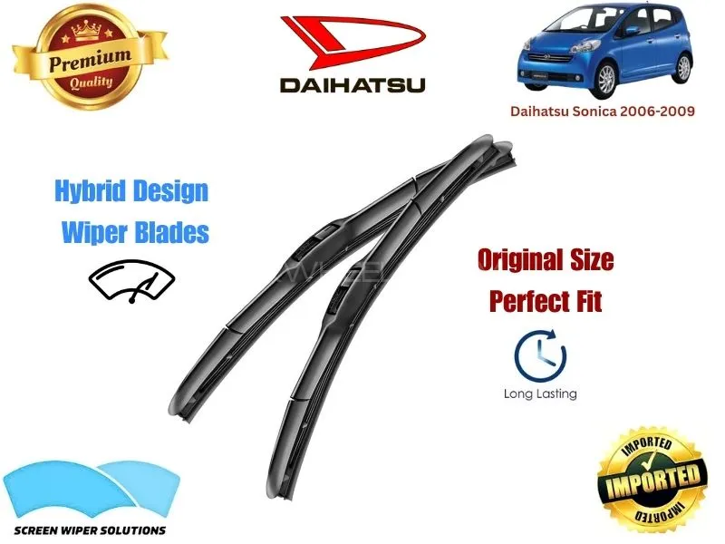Daihatsu Sonica 2006-2009 Aero Design Soft Wiper Blade set - Premium Quality Image-1