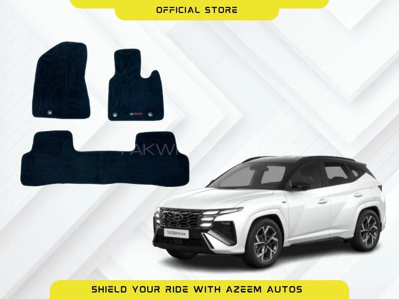 Hyundai Tuscon N Line 2025 Excutive Carpet Mat Black OEM Fitting 3 Pcs Image-1