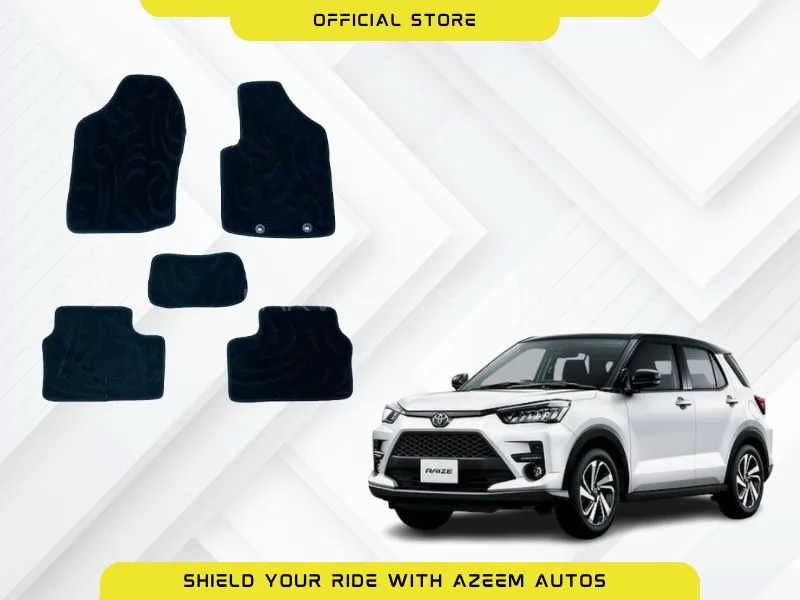 Toyota Raize 2019 25 Excutive Carpet Floor Mats Black OEM Fitting  5 Pcs Image-1