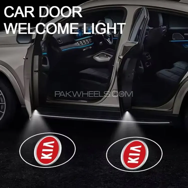 2pcs Car Door Logo Projection Light KIA | Car Door LED HD Welcome Shadow Projector Logo Light Image-1