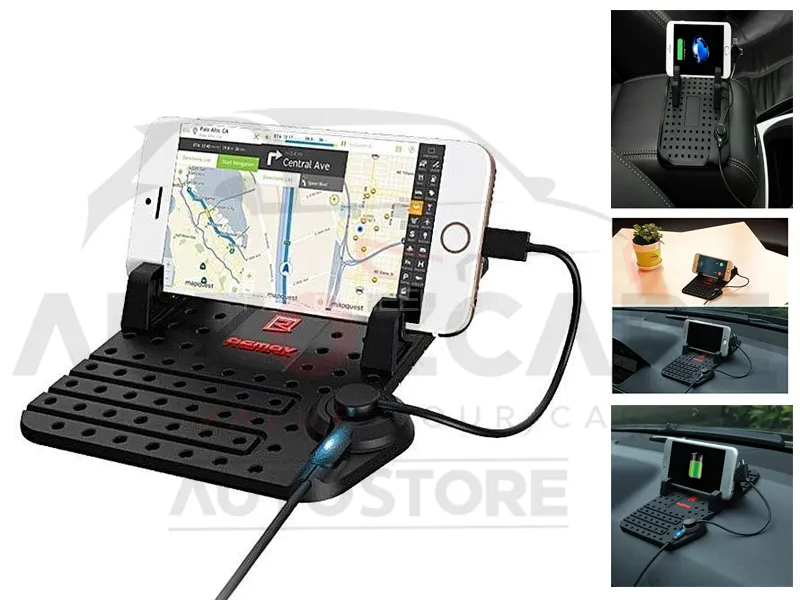 REMAX RC-FC1 Super Flexible Car Holder with Charging Output Image-1