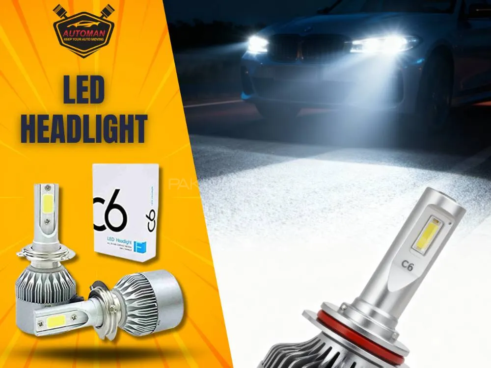 C6 LED Headlight Bulbs 9006 (HB4) – 36W 3800LM Super Bright Car Lights Image-1