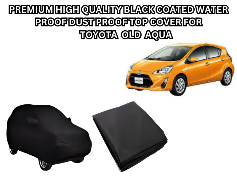 Premium High-Quality Combo Pack,Black Velvet Seat Cushion,Black Coated Top Cover for Toyota Old Aqua Image-1