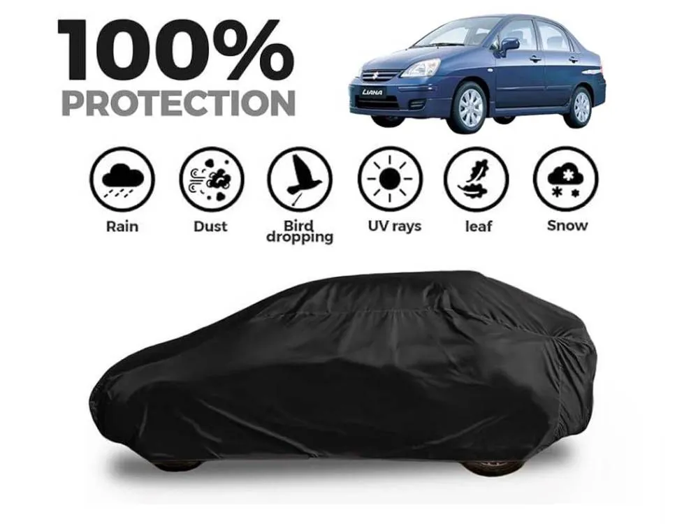 Suzuki Liana Top Cover | Black Coat Top Cover | Water & Dust Proof | Anti-Heat Crack Image-1