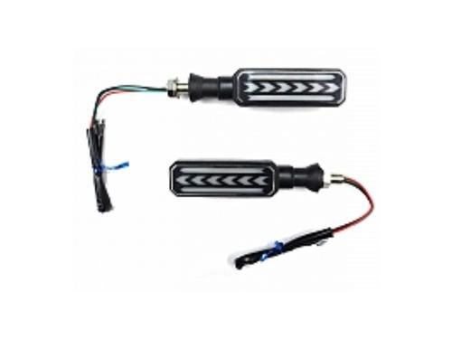 Motorbike Arrow Flowing LED Indicators with Parking Light | Universal Turn Signal (Pair) Motorbike Arrow Flowing LED Indicators with Parking Light | Universal Turn Signal (Pair)