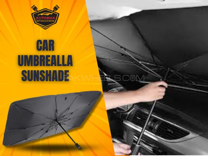 Car Curtain Front Foil Black Umbrella – Sun Shade, Heat Protection & Privacy Cove Image-1