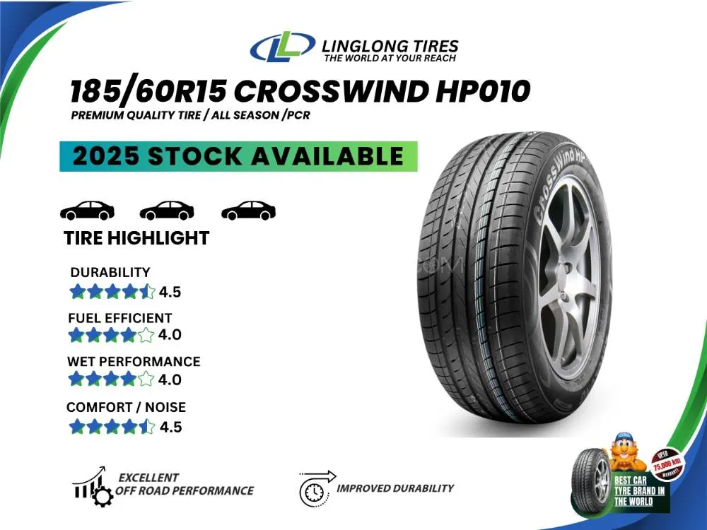 Ling Long Tyre 185/60R15 CROSSWIND HP010 Image-1