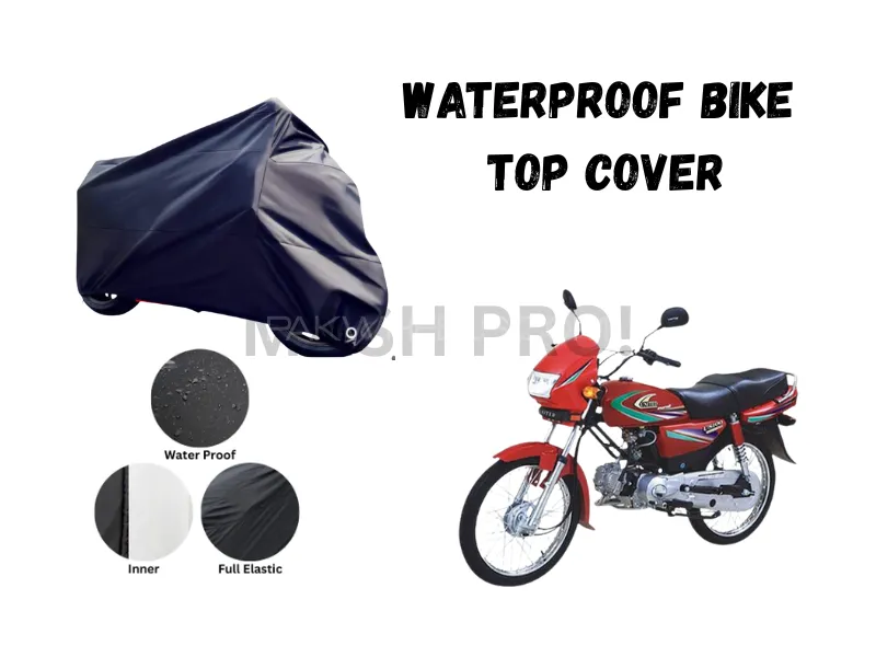 Waterproof Parachute Bike Cover for 100cc | Full Size Motorcycle Dust, Rain & Sun Protection  Image-1