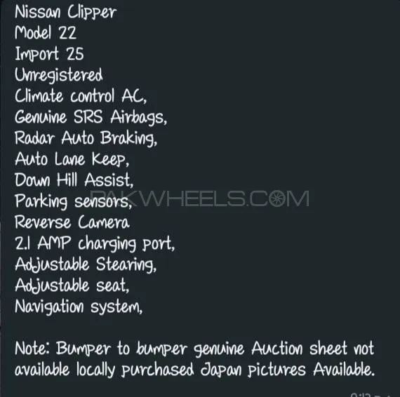 Nissan Clipper 2022 for Sale in Rawalpindi Image-1