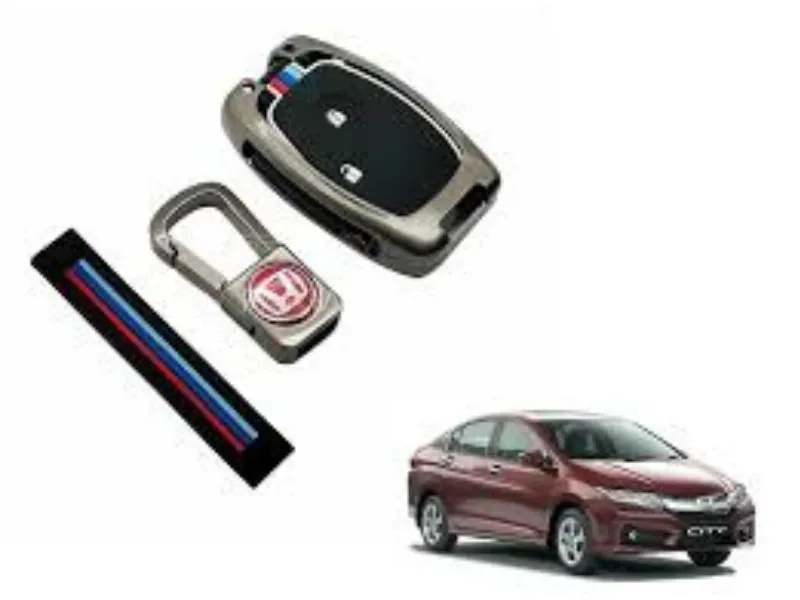 Honda City 2021 2025 Car Metal key Cover Pouch Smart Look Stylish durable Protection  Image-1