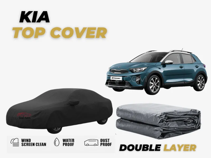 Kia Stonic 2021–2024 EX+ | Black Double Layer Car Top Cover | Waterproof & Scratch Resistant Image-1