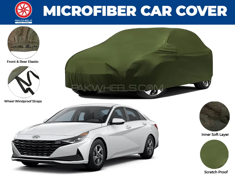 Hyundai Elantra 2017-2023 | Water Repellent and Anti Scratch Microfiber Car Top Cover Image-1