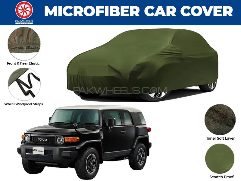 Toyota Fj Cruiser 2006-2018 | Water Repellent and Anti Scratch Microfiber Car Top Cover Image-1