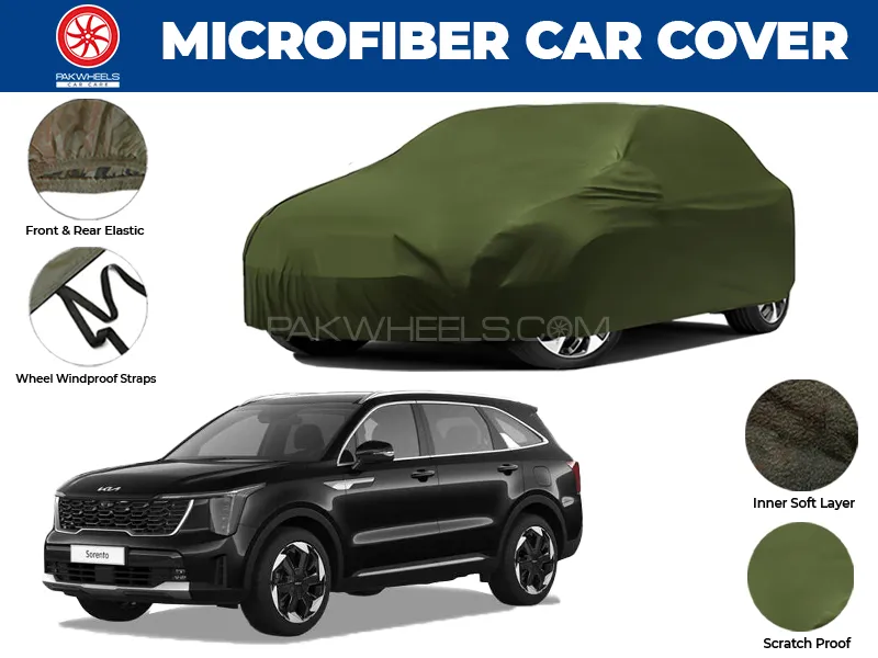 Kia Sorento 2021-2024 | Water Repellent and Anti Scratch Microfiber Car Top Cover Image-1