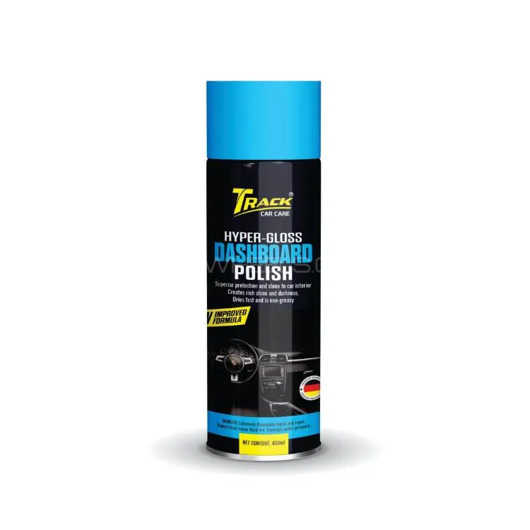 Track Aerosol Dashboard Polish Spray 450ml-Suitable for plastic, vinyl, rubber, and leather surfaces Image-1