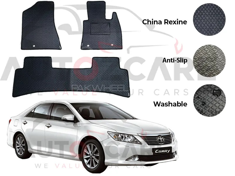 Toyota Camry China Rexine Floor Mat 3PCS - Model 2012-2018 Image-1