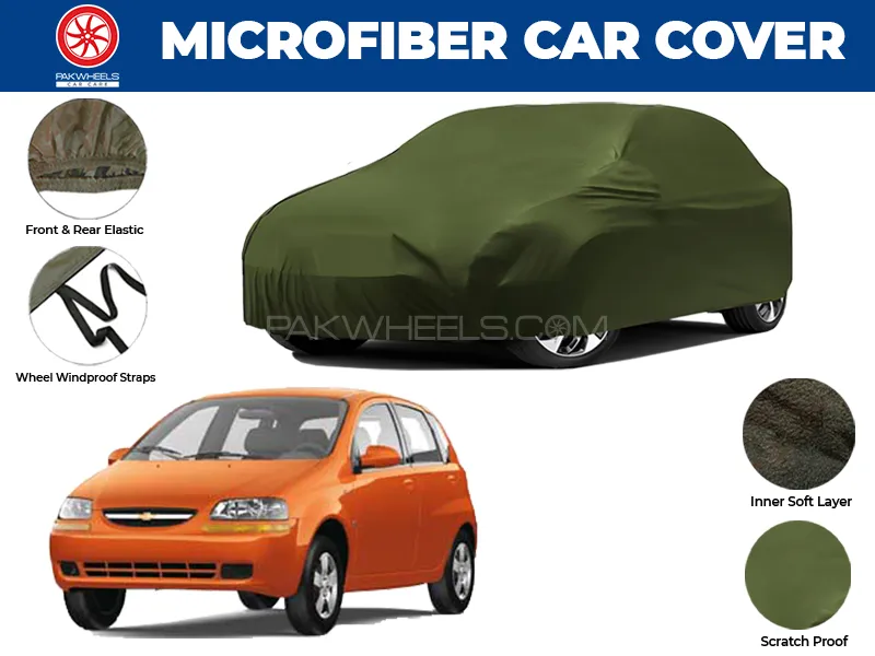 Chevrolet Aveo 2006-2009 | Water Repellent and Anti Scratch Microfiber Car Top Cover Image-1
