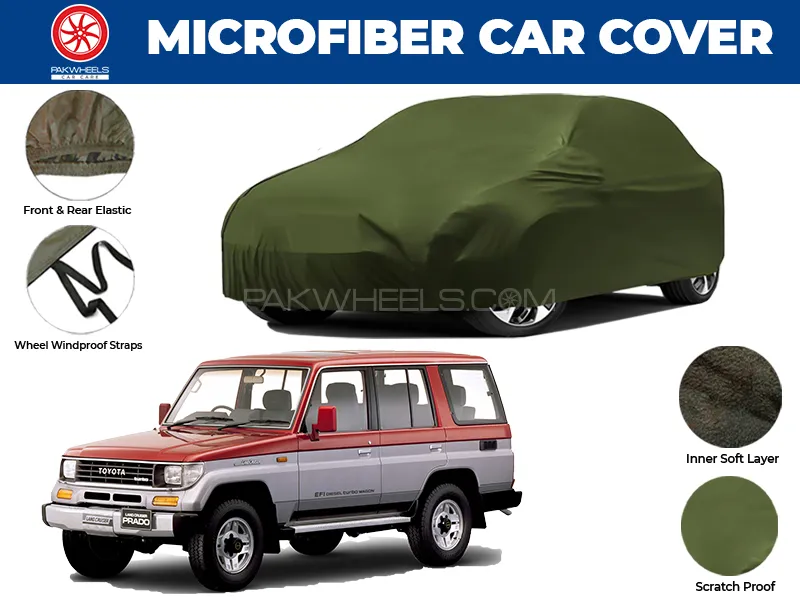 Toyota Prado FJ70 1988-1995 | Water Repellent and Anti Scratch Microfiber Car Top Cover Image-1