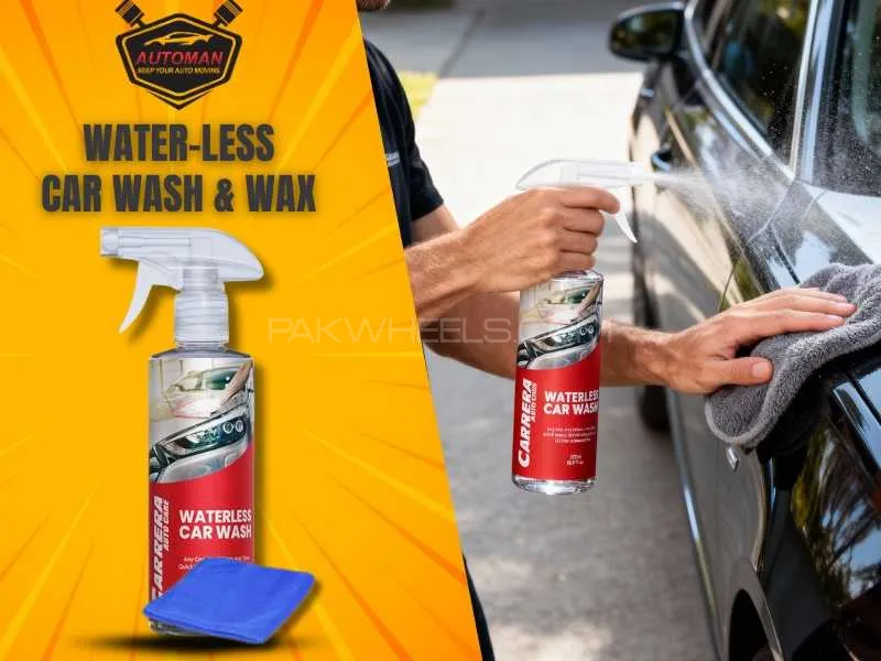 Carrera Waterless Car Wash 500ml with Microfiber Cloth – AutoManPK Image-1