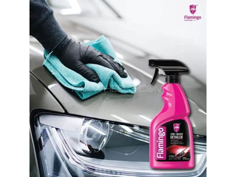 Flamingo 3-in-1 Quick Detailer – Clean, Shine & Protect (500ml) Image-1