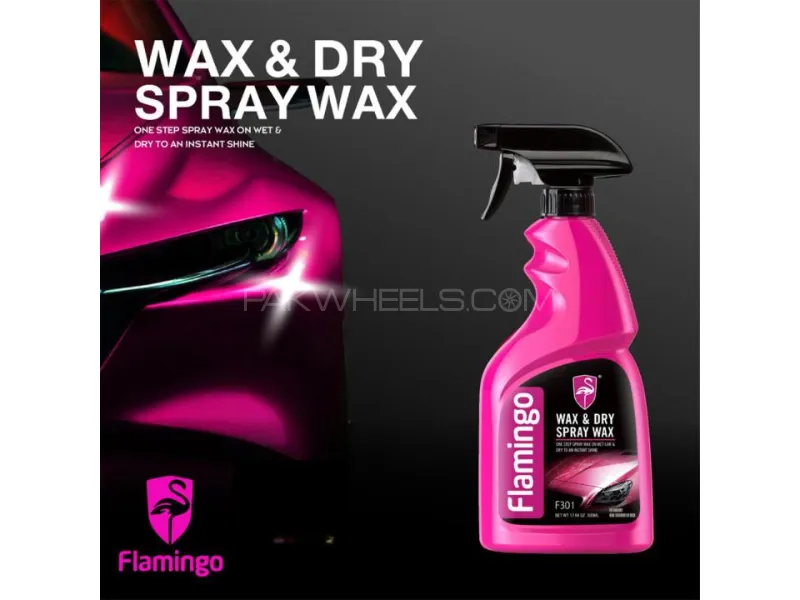 Flamingo Car Wax & Dry Spray Wax – Instant Shine & Protection (500ml) Image-1