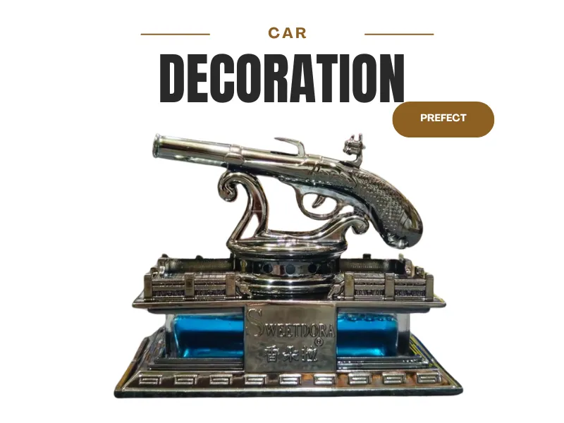 Sweetdora Vintage Gun Car Dashboard Perfume | Metallic Finish Image-1