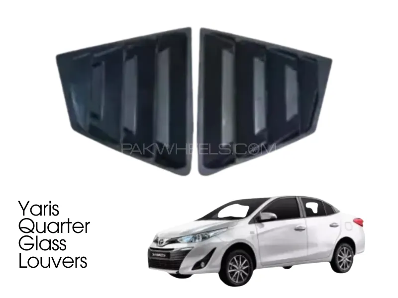 Toyota Yaris | Quarter Window Louvers | OEM Quality |Tape Fitting | Black-1Pair Toyota Yaris | Quarter Window Louvers | OEM Quality |Tape Fitting | Black-1Pair Image-1