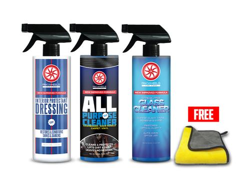 PakWheels All Purpose Cleaner APC Protectant Dressing, Glass Cleaner Bundle 500ml With Free Towel PakWheels All Purpose Cleaner APC Protectant Dressing, Glass Cleaner Bundle 500ml With Free Towel