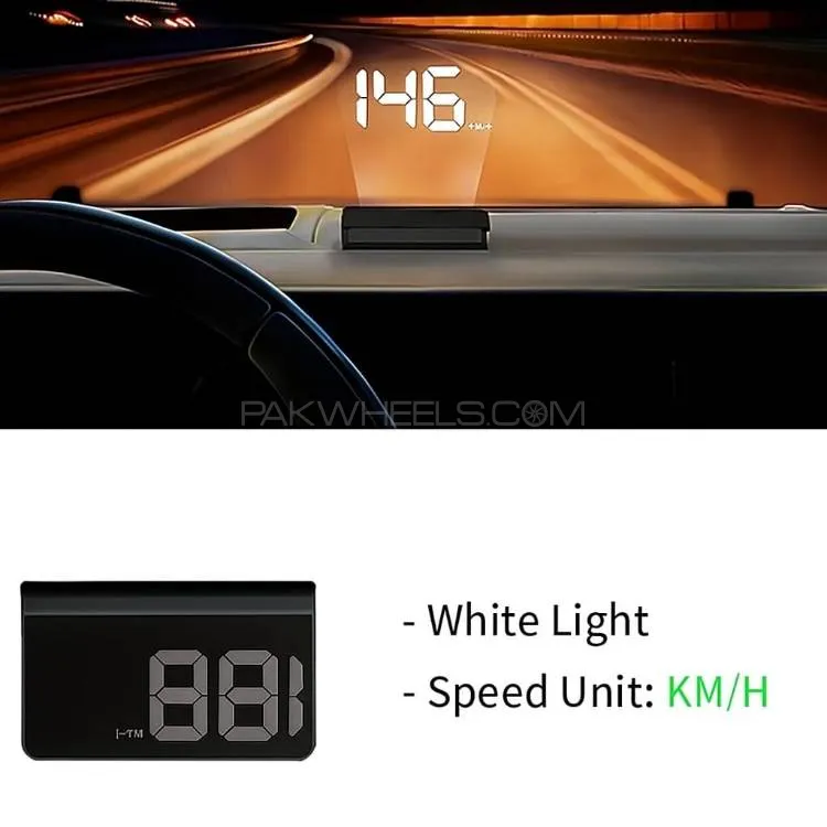 Car Head Up Display – Advanced Car Digital Speedometer HUD W1 Image-1