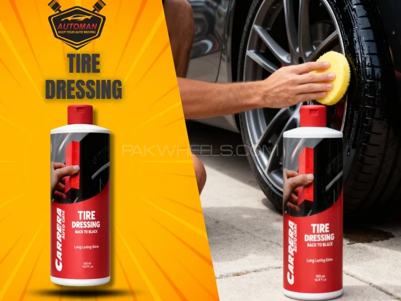 Carrera Tire Dressing 500ml with Microfiber Cloth – AutoManPK Image-1