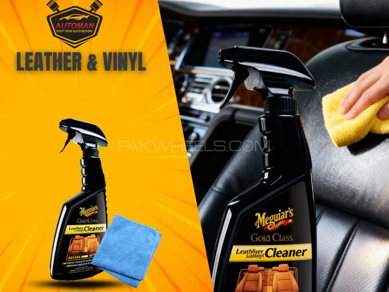 Meguiar’s Leather & Vinyl Cleaner with Microfiber Cloth – Deep Cleaning & Conditioning Formula  Image-1