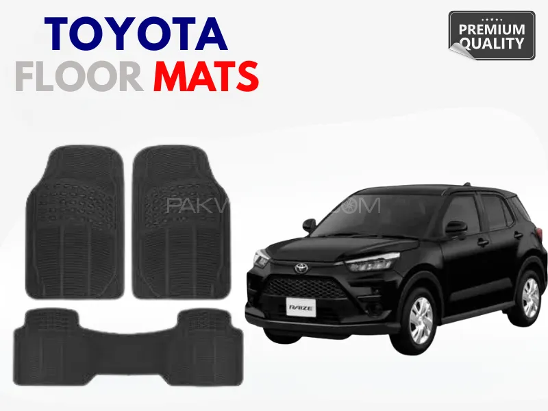Toyota Raize | Black Rubber Coated Floor Mat Custom Fit Image-1