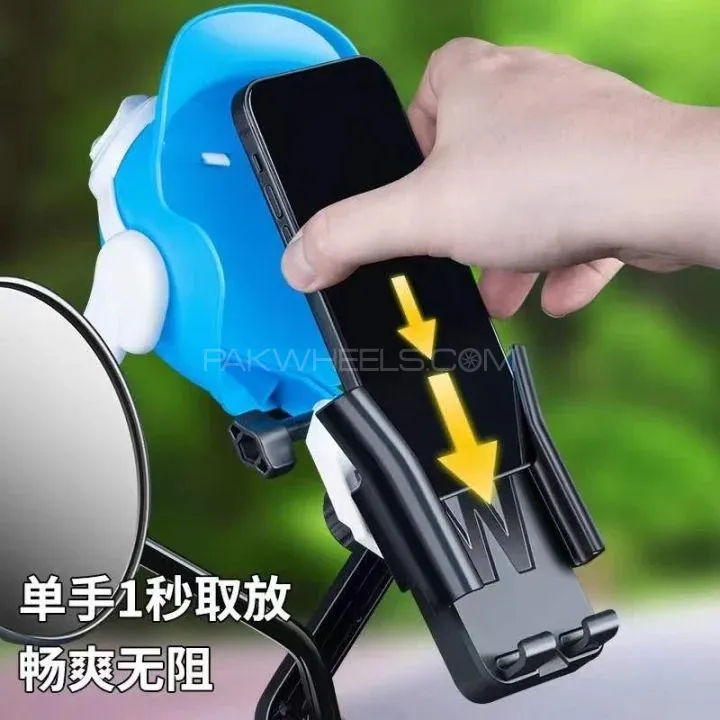 Motorcycle Handlebar Phone Holder – Mini Helmet Style, Universal Fit Image-1