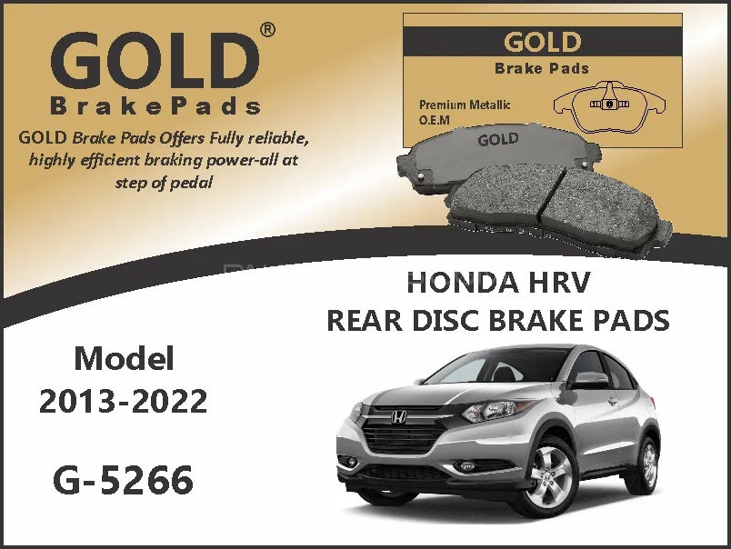 Honda HRV Rear Premium Disc Brake Pads G-5266 Image-1