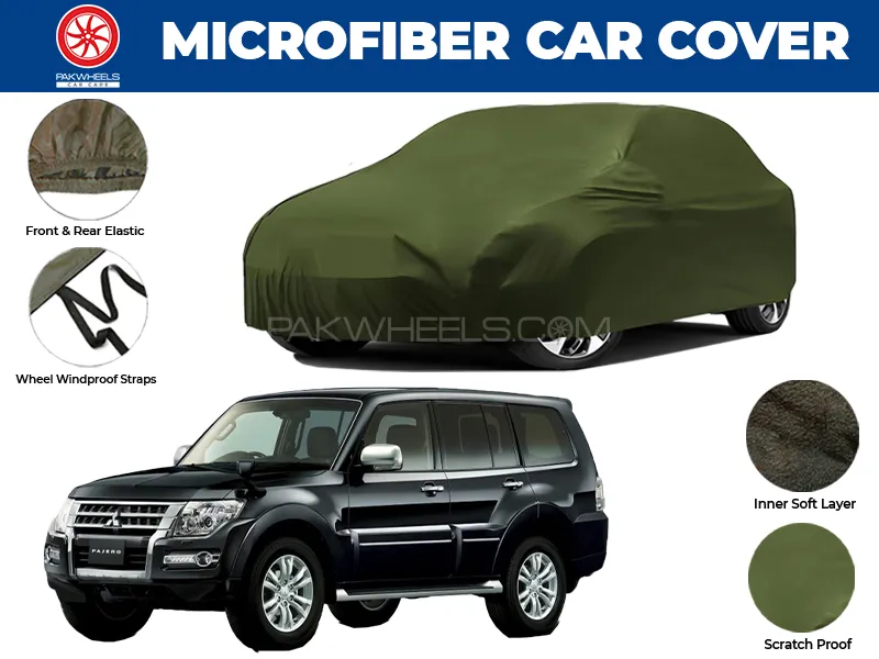 Mitsubishi Pajero 2006-2018 | Water Repellent and Anti Scratch Microfiber Car Top Cover Image-1