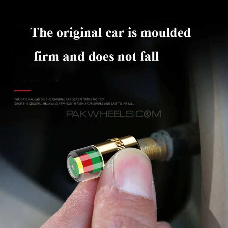 4PCS/Lot 2.4 Bar Car Auto Tire Pressure Alarm Monitor Valve Caps Gold 4PCS/Lot 2.4 Bar Car Auto Tire Pressure Alarm Monitor Valve Caps Gold Image-3