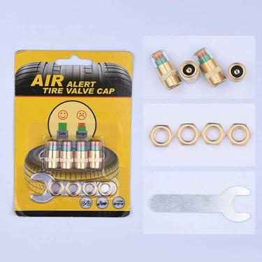 4PCS/Lot 2.4 Bar Car Auto Tire Pressure Alarm Monitor Valve Caps Gold 4PCS/Lot 2.4 Bar Car Auto Tire Pressure Alarm Monitor Valve Caps Gold