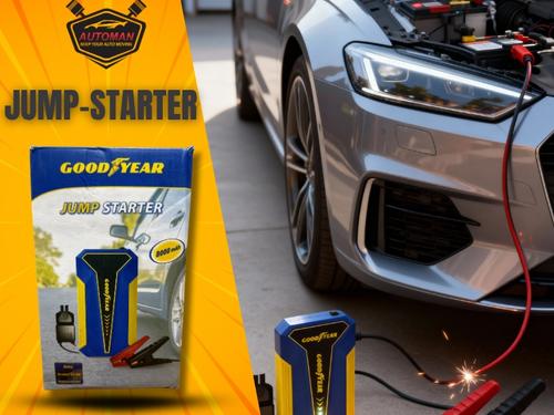 Goodyear Heavy Duty Jump Starter with Power Bank – 12V Car Battery Booster & Portable Charger | Auto Goodyear Heavy Duty Jump Starter with Power Bank – 12V Car Battery Booster & Portable Charger | Auto