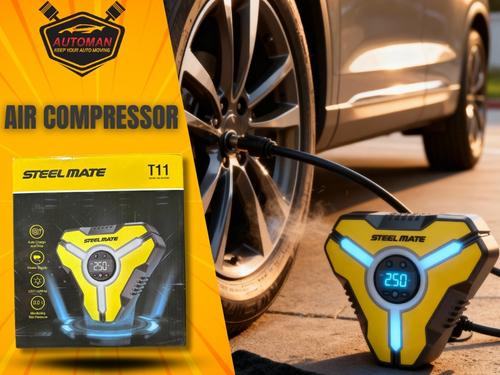 Steelmate Heavy Duty T11 Air Compressor Pump – 12V DC Portable Digital Tire Inflator | AutoManPK Steelmate Heavy Duty T11 Air Compressor Pump – 12V DC Portable Digital Tire Inflator | AutoManPK